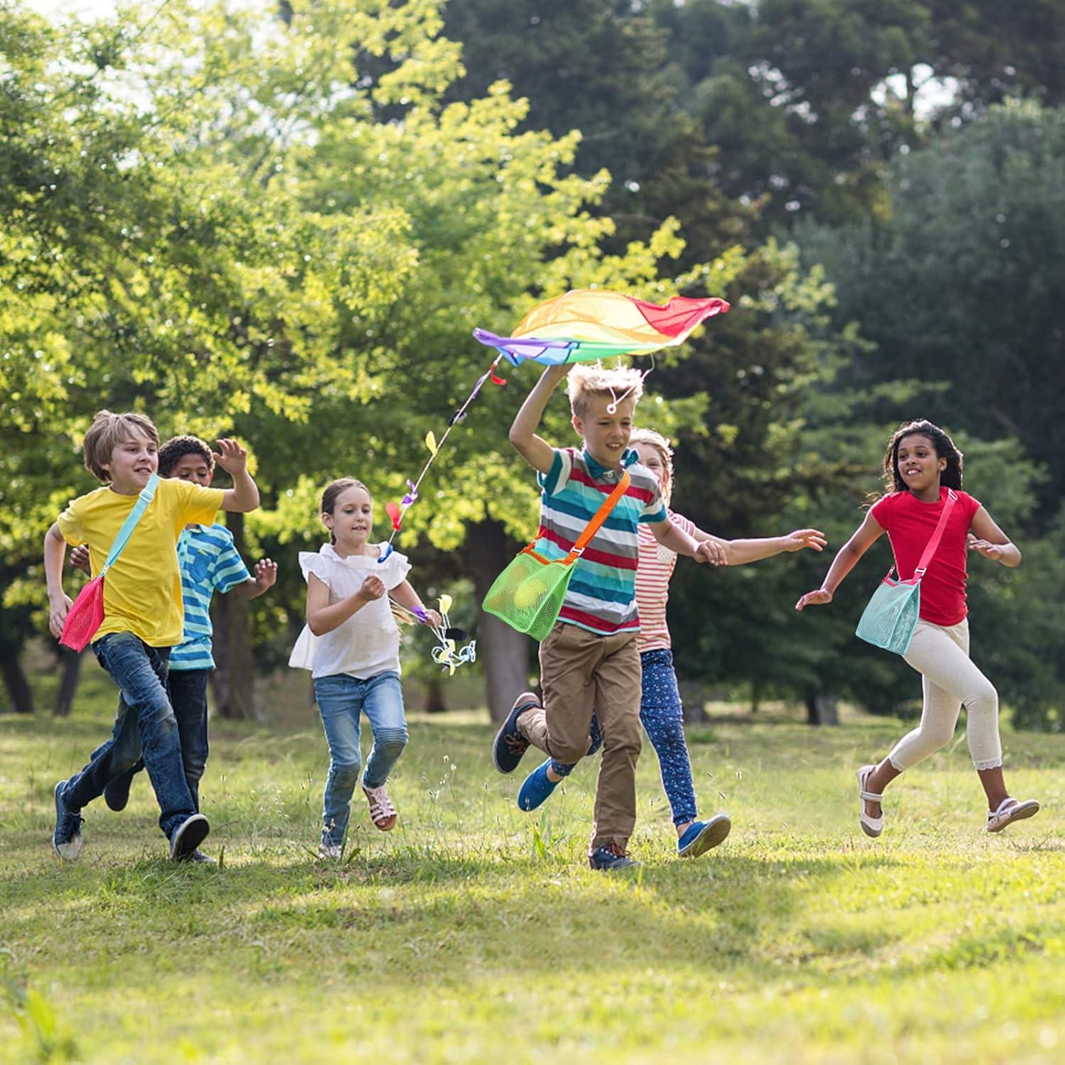 imageTagitary Beach Toy Mesh Beach Bag Kids Shell Collecting Bag Beach Sand Toy Totes for Holding Shells Beach Toys Sand Toys Swimming Accessories for Boys and GirlsOnly BagsA Set of 3Light Pinkbluegreen