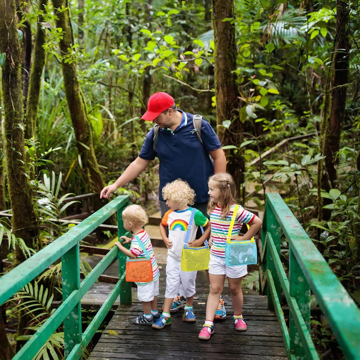 imageTagitary Beach Toy Mesh Beach Bag Kids Shell Collecting Bag Beach Sand Toy Totes for Holding Shells Beach Toys Sand Toys Swimming Accessories for Boys and GirlsOnly BagsA Set of 3Orangegreenblue