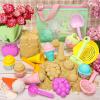 imageTagitary Beach Sand Toys Set for Kids 310 with Bucket Watering Can Shovel Rake Sand Molds Beach Shell BagAice Cream