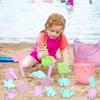 imageTagitary Beach Sand Toys Set for Kids 310 with Bucket Watering Can Shovel Rake Sand Molds Beach Shell BagApink