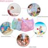 imageTagitary Beach Toy Mesh Beach Bag Kids Shell Collecting Bag Beach Sand Toy Seashell Bags Swimming Accessories for Boys and GirlsOnly BagsA Set of 3BluePinkLight Green