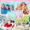 imageTagitary Beach Toy Mesh Beach Bag Kids Shell Collecting Bag Beach Sand Toy Seashell Bags Swimming Accessories for Boys and GirlsOnly BagsA Set of 3Lilac Purplearuba Bluerose Pink