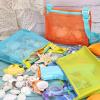 imageTagitary Beach Toy Mesh Beach Bag Kids Shell Collecting Bag Beach Sand Toy Totes for Holding Shells Beach Toys Sand Toys Swimming Accessories for Boys and GirlsOnly BagsA Set of 3Orangegreenblue