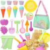 imageTagitary Beach Sand Toys Set for Kids 310 with Bucket Watering Can Shovel Rake Sand Molds Beach Shell BagAice Cream