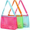 imageTagitary Beach Toy Mesh Beach Bag Kids Shell Collecting Bag Beach Sand Toy Seashell Bags Swimming Accessories for Boys and GirlsOnly BagsA Set of 3Greenlight Pinkblue