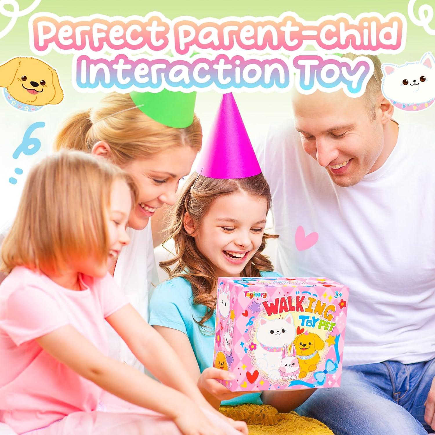 imageTagitary Plush Bunny Toy for KidsInteractive Realistic Bunny with SoundsWalkingEars WigglingTwitch Mouth and NoseHopping Rabbit Toys Easter Christmas Birthday Gift for ToddlersC