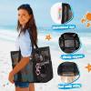 imageTagitary Mesh Beach Bag with Zipper Large Beach Tote Waterproof Sandproof with 8 Pockets for Toys Pool Bag Beach AccessoriesBlack