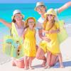 imageTagitary Mesh Beach Bag with Zipper Large Beach Tote Waterproof Sandproof with 8 Pockets for Toys Pool Bag Beach AccessoriesGreen