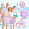 imageTagitary Mesh Beach Bag with Zipper Large Beach Tote Waterproof Sandproof with 8 Pockets for Toys Pool Bag Beach AccessoriesPurple