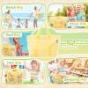 imageTagitary Mesh Beach Bag with Zipper Large Beach Tote Waterproof Sandproof with 8 Pockets for Toys Pool Bag Beach AccessoriesYellow