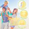 imageTagitary Mesh Beach Bag with Zipper Large Beach Tote Waterproof Sandproof with 8 Pockets for Toys Pool Bag Beach AccessoriesYellow