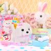 imageTagitary Plush Toy Electronic Dog Toys for KidsInteractive Pet Puppy WalkingBarking and Tail WaggingFake Dog Toy with LeashEaster Christmas Birthday Gift for Toddlers KidsB