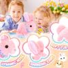 imageTagitary Plush Toys Bunny Electronic Toy with SoundsWiggling EarsHoppingTwitching Mouth and Nose Interactive Rabbit Toy for Kids with LeashEaster Birthday Gift for Toddlers KidsPink