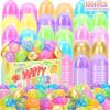 imageTagitary Easter Eggs Set 100PCSColorful Bright Easter Egg Fillable Include 10 Golden EggsEmpty Bulk for Easter Theme Party Favors for KidsPerfect for Easter Egg Hunt Basket Stuffers Classroom Prize