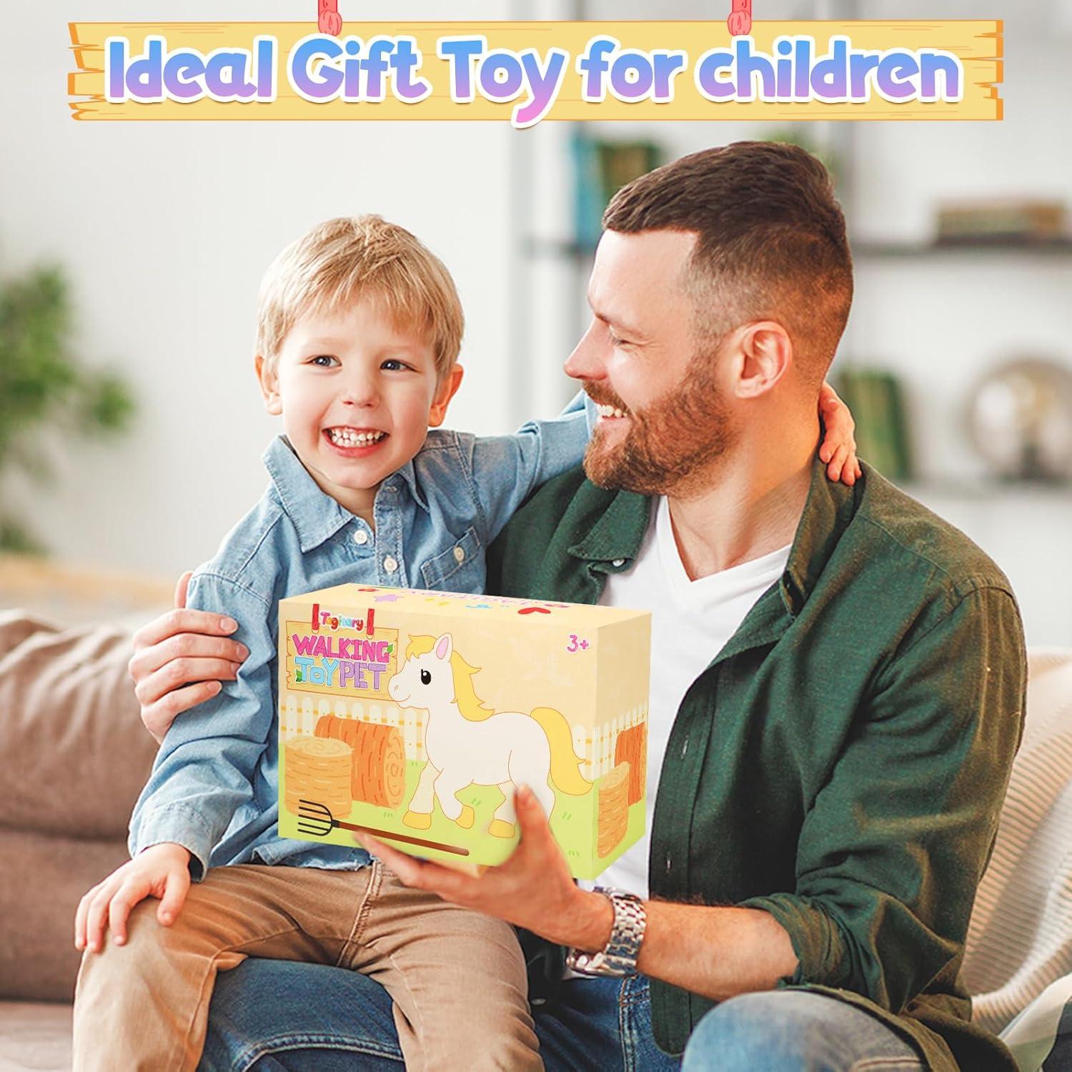 imageTagitary Plush Horse Toys for KidsElectronic Interactive Plush Toys with Leash That Making SoundsWalkingand Wagging TailStuffed Horse Realistic Pet for Boys GirlsBrown