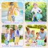 imageTagitary Beach Toys Mesh Beach Bags with Zipper Kids Pool Sand Toys Seashell Crossbody for Boys and Girls Summer Vacation EssentialsBlue Yellow