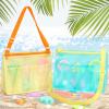 imageTagitary Beach Toys Mesh Beach Bags with Zipper Kids Pool Sand Toys Seashell Crossbody for Boys and Girls Summer Vacation EssentialsBlue Yellow