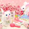 imageTagitary Plush Toys Electronic Toy Cat That Walking and MeowingTail Wagging Interactive Toy Cat for Kids with LeashEaster Christmas Birthday Gift for Toddlers KidsA