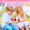 imageTagitary Plush Toys Puppy Electronic Toy Walking and Barking DogsTail Wagging Fake Dog Interactive Dog Toy for Kids with LeashEaster Christmas Birthday Gift for Toddlers KidsB