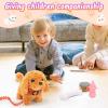 imageTagitary Plush Toys Puppy Electronic Toy Walking and Barking DogsTail Wagging Fake Dog Interactive Dog Toy for Kids with LeashEaster Christmas Birthday Gift for Toddlers KidsA