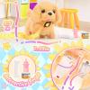 imageTagitary Plush Toys Walking Dog Toys That Can Walk Bark and Wag TailInteractive Electronic Pet Toys Puppy with LeashEaster Christmas Birthday Gift for Toddlers Kids