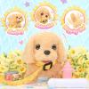imageTagitary Plush Toys Walking Dog Toys That Can Walk Bark and Wag TailInteractive Electronic Pet Toys Puppy with LeashEaster Christmas Birthday Gift for Toddlers Kids