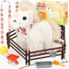 imageTagitary Plush Horse Toys for KidsElectronic Interactive Plush Toys with Leash That Making SoundsWalkingand Wagging TailStuffed Horse Realistic Pet for Boys GirlsWhite
