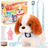 imageTagitary Plush Toys Puppy Electronic Toy Walking and Barking DogsTail Wagging Fake Dog Interactive Dog Toy for Kids with LeashEaster Christmas Birthday Gift for Toddlers KidsB