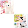 image:imageTagitary Plush Cat and Cow Toys Interactive Electronic Cow amp Cat Small 2 Pack Brown White Black Gray Cotton Plush Soft Fabric 2 AA Batteries Required