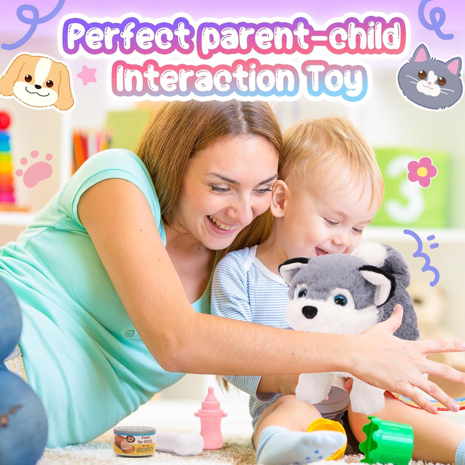 image:imageTagitary Plush Bunny Toy for KidsInteractive Realistic Bunny and Puppy