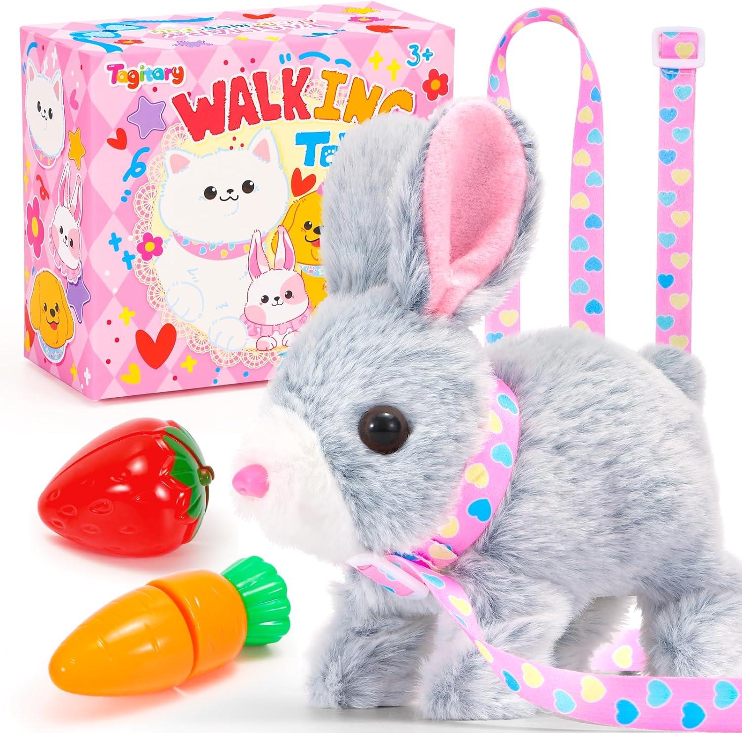 image:imageTagitary Plush Bunny Toy for KidsInteractive Realistic Bunny and Puppy