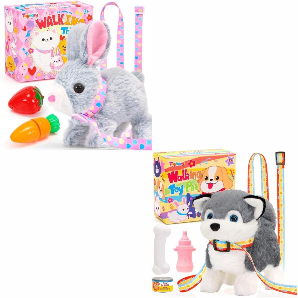 image:imageTagitary Plush Bunny Toy for KidsInteractive Realistic Bunny and Puppy