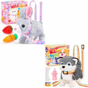 image:imageTagitary Plush Bunny Toy for KidsInteractive Realistic Bunny and Puppy